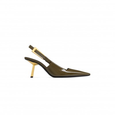 YSL LEE SLINGBACK PUMPS IN PATENT LEATHER 8191611TV003305